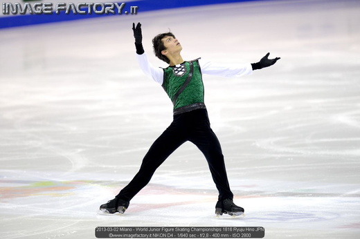 2013-03-02 Milano - World Junior Figure Skating Championships 1816 Ryuju Hino JPN